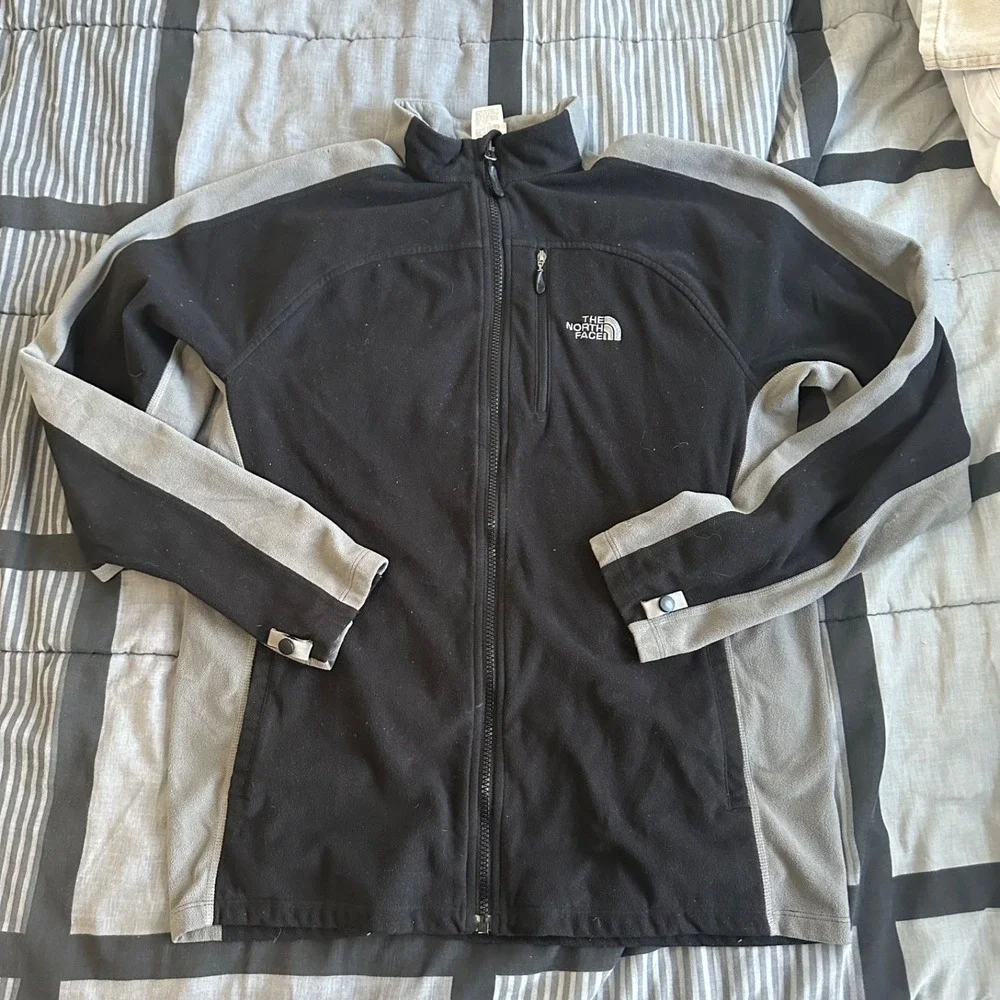 y2k 2000's The North Face Fleece Zip‎ Up Jacket Mens Medium